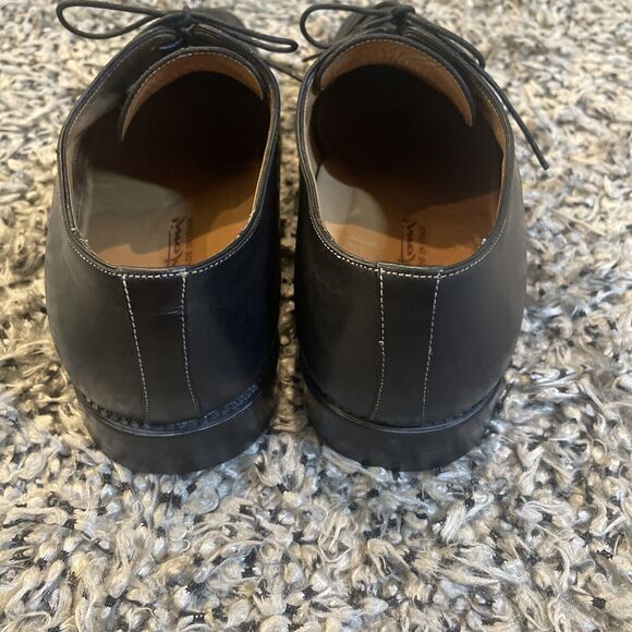 Santoni Men’s Black Leather Dress Shoes Lace Up Size 9.5 D ITALY Style 24155001 main image 10
